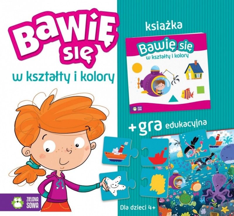 Zielona Sowa Bawię się kształty i kolory