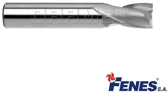 FENES Frez 2-ostrzowy trzpieniowy do rowków na wpusty z chwytem walcowym DIN327-B K, HSS - 12MM