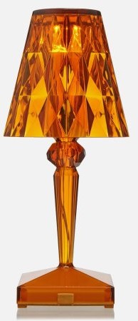 Kartell Lampa Stołowa Battery transparentna pomarańczowa - 9140-AM