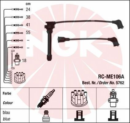 NGK Zestaw przewodów zapłonowych 5762