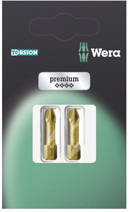 Wera Bit z końcówką krzyżową PZ 3 855/1 TH SB SiS stal narzędziowa bardzo twardy 25 mm D 6.3 2 szt