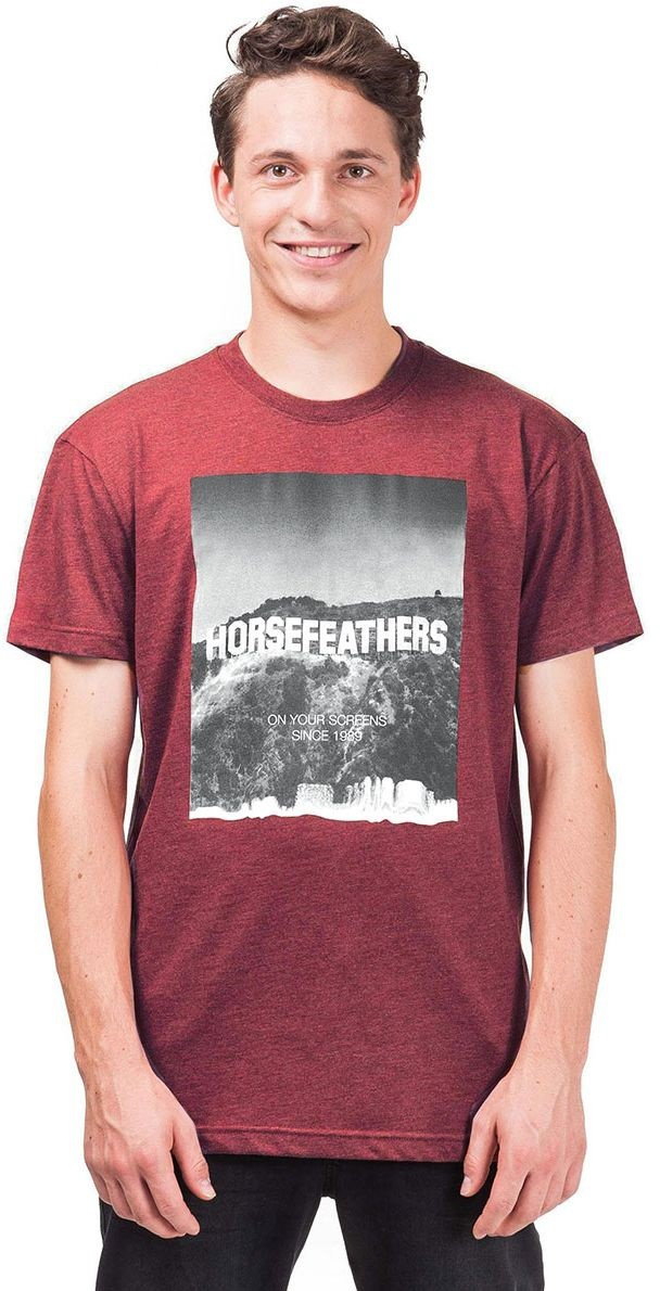 Horsefeathers T-Shirt męski FAME t-shirt (heather czerwony)