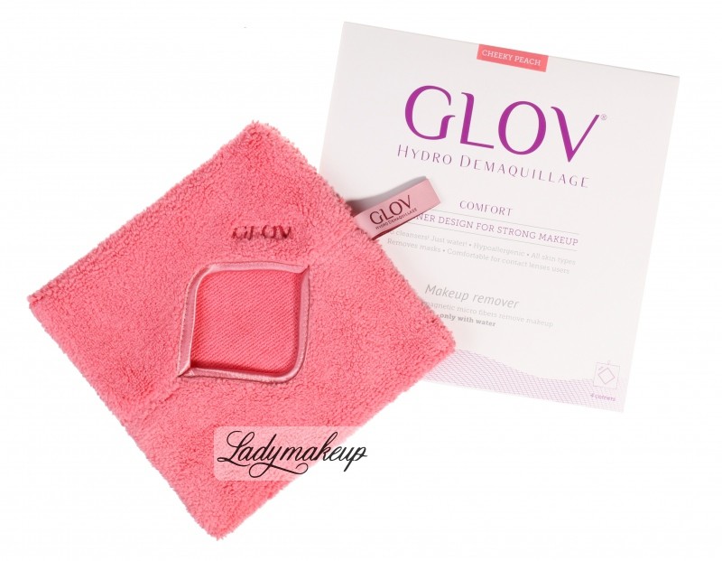 GLOV HYDRO DEMAQUILLAGE - COMFORT COLOR EDITION - Rękawica do demakijażu i oczyszczania skóry - CHEEKY PEACH