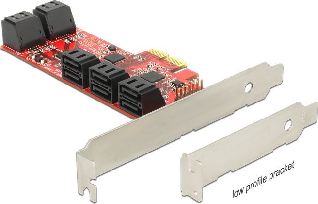 DeLOCK Kontroler 10x SATA3 + śledź low profile 89384