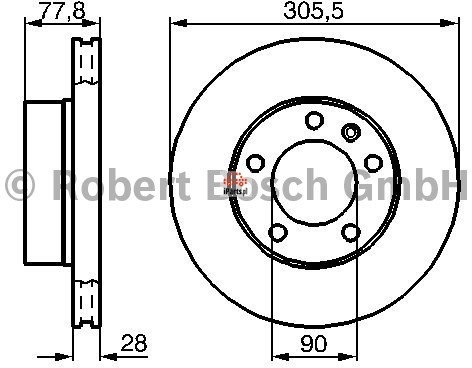 BOSCH Tarcza hamulcowa 0 986 479 001