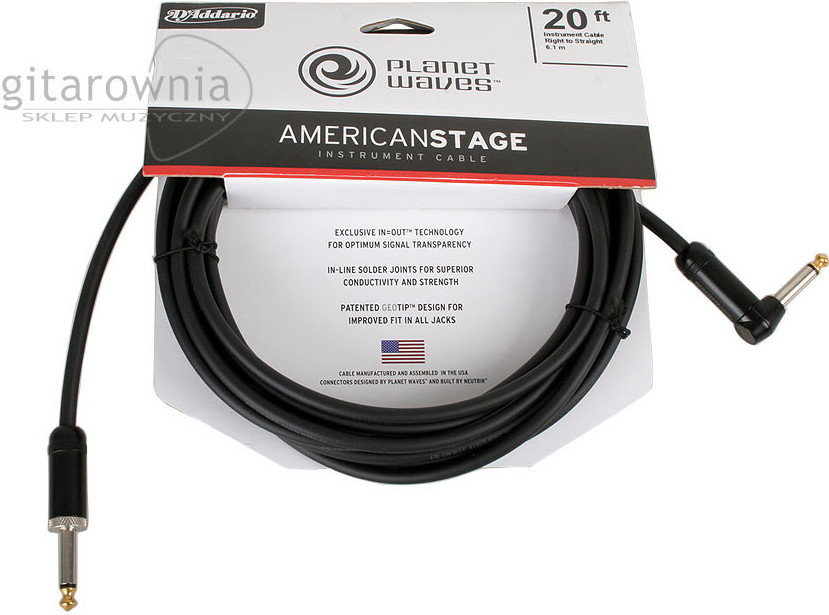 Planet Waves przewód / Kabel instrumentalny6 m AMSGRA-20 PWAMSGRA20