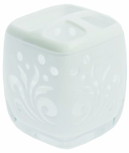 Fantasia Fantasia uchwyt do szczoteczek do zębów, akryl, biały Fleur Collection 53054