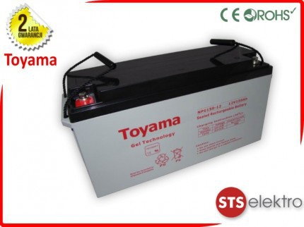 Toyama Akumulator żelowy NPG150-12 150Ah 12V