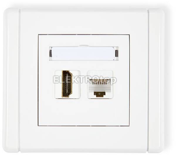 Karlik ledart FGHK Gniazdo pojedyncze HDMI + komp. poj. 1xRJ45, kat. 5e, 8-styko