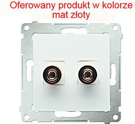 Kontakt Simon KONTAKT - Gniazdo głośnikowe Pojedyncze złoty mat DGL2.01/44 SIMON54