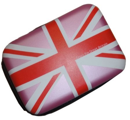 Croco Tough Series etui do cyfrowych aparatów fotograficznych, Union Jack wzór, odporne na uderzenia i działanie wody, rose, M CAS1711