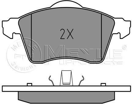 MEYLE Zestaw klocków hamulcowych, hamulce tarczowe 025 218 8319