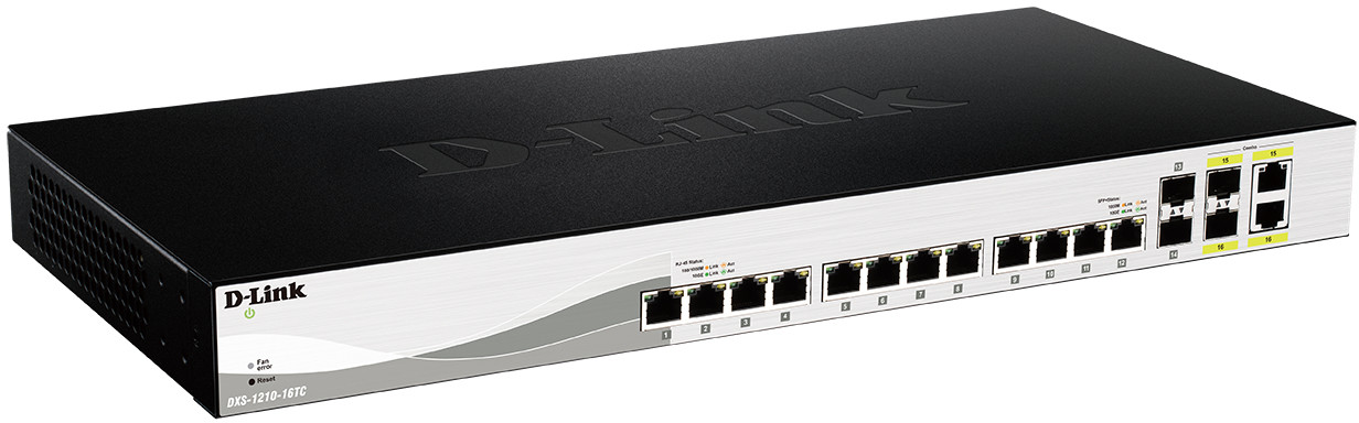 D-Link DXS-1210-16TC 16 Port switch including 12x10G ports, 2xSFP & DXS-1210-16TC