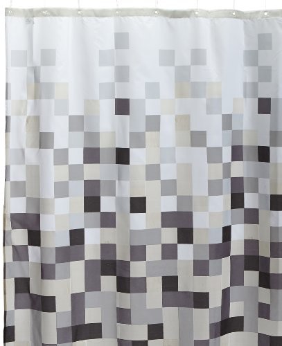 Sealskin Pixel zasłona prysznicowa (zwart/black), 180 cm x 200 cm (szerokość x wysokość) (2326)