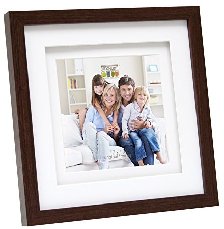 Deknudt Frames S65KQ110.0X15.0 drewniana ramka z podwójnym passe-partout, kolor brązowy, brązowy, 10 x 15 cm 5412065426308