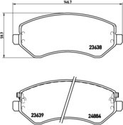 BREMBO Zestaw klocków hamulcowych, hamulce tarczowe P 37 007
