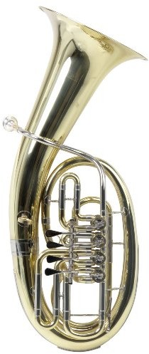 Classic Cantabile B-3146 tuba barytonowa, srebrne wentyle i rura ustnikowa, z walizką, ustnikiem i szmatką do czyszczenia 00024078
