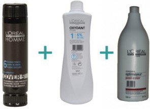 LOreal Homme Cover 5 Zestaw do koloryzacji włosów dla mężczyzn, ciemny brąz.
