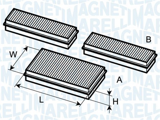 MAGNETI MARELLI Filtr, przewietrzanie przestrzeni pasażerskiej 350203061780