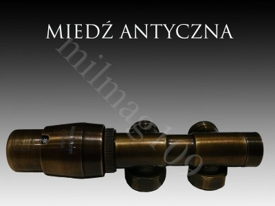 Mera Term Zestaw zaworów grzejnikowych termostatycznych TWINS lewy MIEDŻ ANTYCZN