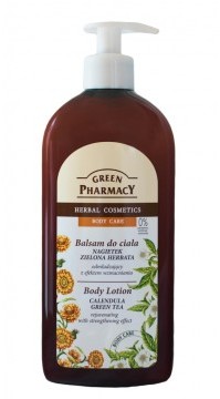 Green Pharmacy PHARM POLSKA GREEN PHARMACY Balsam do ciaĹa odmĹadzajÄcy z efektem wzmacniania, nagietek i zielona herbata, 500ml