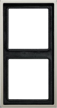 Jung Ramka podwjna - LS Metal Finish Stal Szlachetna