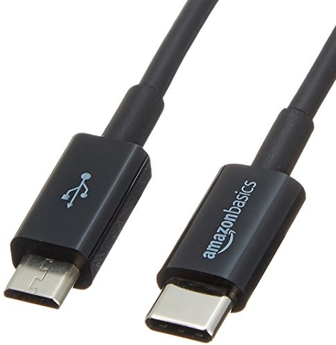 AmazonBasics przewód łączący, USB typu C i micro-USB typ B, USB 2.0, 15,2 cm, czarny 0,9 m L6LUC001-CS-R