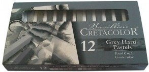 Cretacolor Pastele suche 12 KOLORÓW SZAROŚCI 48512