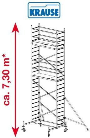 Krause Rusztowanie jezdne, aluminiowe ProTec 7.30m robocza
