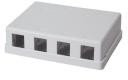 LogiLink puszka natynkowa Keystone 4 porty UTP, biała NK4034