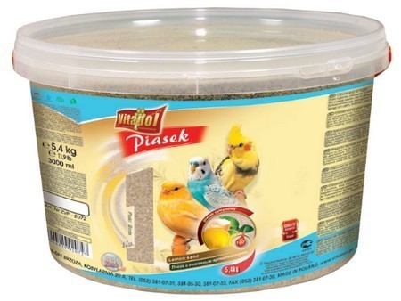 Vitapol Piasek dla ptaków cytynowy wiadro 3L / 5,4kg [2072] 6021