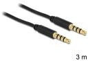 Delock Kabel 3.5 mm, miniJack, 3m, czarny - 83437