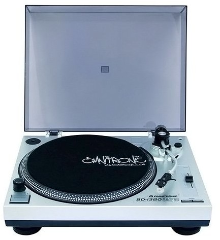 Omnitronic 10603043 BD-1380 USB obrotowy talerz gramofonu Srebrny 10603043