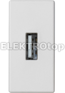 Фото - Розетка Kontakt Simon Connect Gniazdo K45/2 USB typ A żeńskie czysta biel K128B/9 