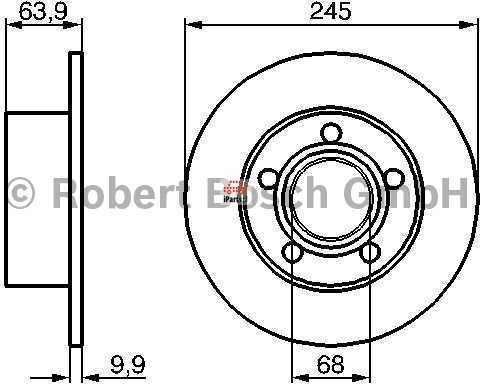 BOSCH Tarcza hamulcowa 0 986 479 B22