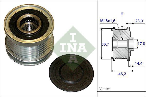 INA Alternator - sprzęgło jednokierunkowe 535 0204 10