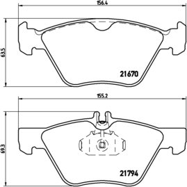 BREMBO Zestaw klocków hamulcowych, hamulce tarczowe P 50 026