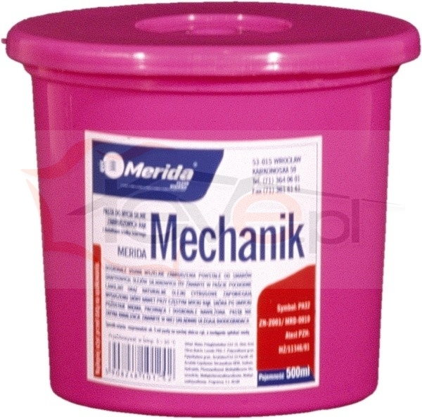Merida Pasta do mycia silnie zabrudzonych rąk MECHANIKR puszka 500 g, firmy MERI