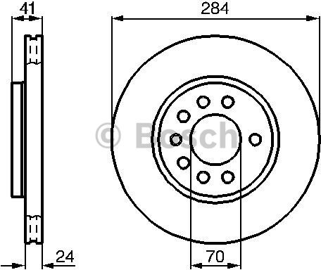 BOSCH Tarcza hamulcowa przednia, 0 986 478 717  0986478717