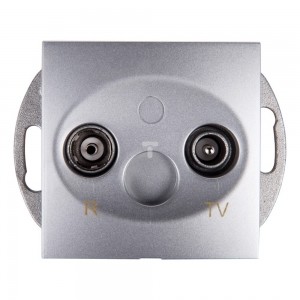 Kontakt Simon Simon 54 Gniazdo antenowe RD/TV przelotowe srebrny mat DAP10.01/43 WMDA-02100x-043 0001-00000-51016 [4351548]