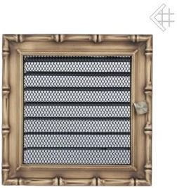 Kratki.pl Kratka kominkowa galwanizowana DIANA złota 17x17 z żaluzją 6674-898A9_