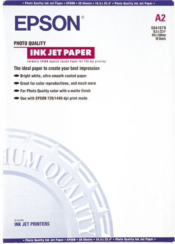 Epson Papier fotograficzny Quality Ink Jet (matowy, 105g, A2, 30 C13S041079