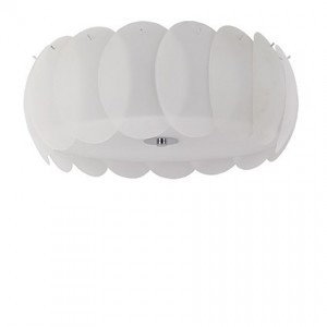 Ideal Lux OVALINO 94014 PL8 bianco plafon