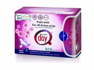 Gentle Day PODPASKI HIGIENICZNE NA NOC Z PASKIEM ANIONOWYM 8 SZT. -