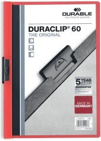 Duraclip DURABLE Skoroszyt zaciskowy 60 czerwony DU002-3