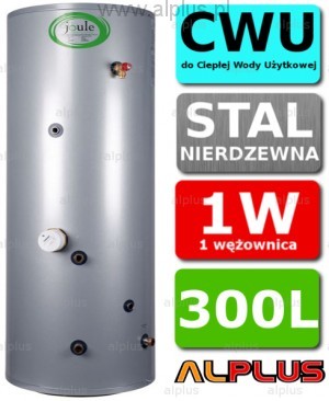 Joule Bojler Cyclone 300L 1-wężownica 1W nierdzewka wymiennik podgrzewacz CWU Wy