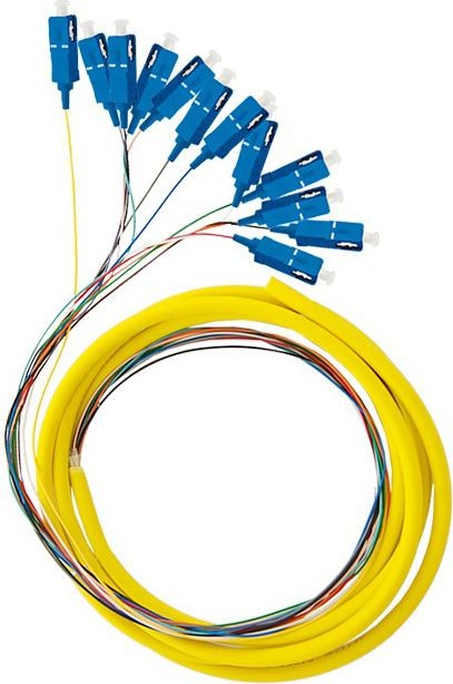 QOLTEC Pigtail światłowodowy 12x SC/APC SM G657A2 2m 54362