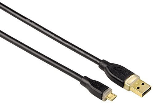 Hama kabel połączeniowy USB wtyczka wtyczka USB-A Micro-USB, 1,8 m, S, czarny 1,8 m