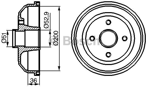 BOSCH Bęben hamulcowy, 0 986 477 134 - Bezpłatny zwrot do 30 dni, największy wybór produktów. 0986477134