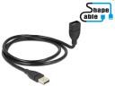 Delock Kabel USB A - A 1.00m ShapeCable 83500